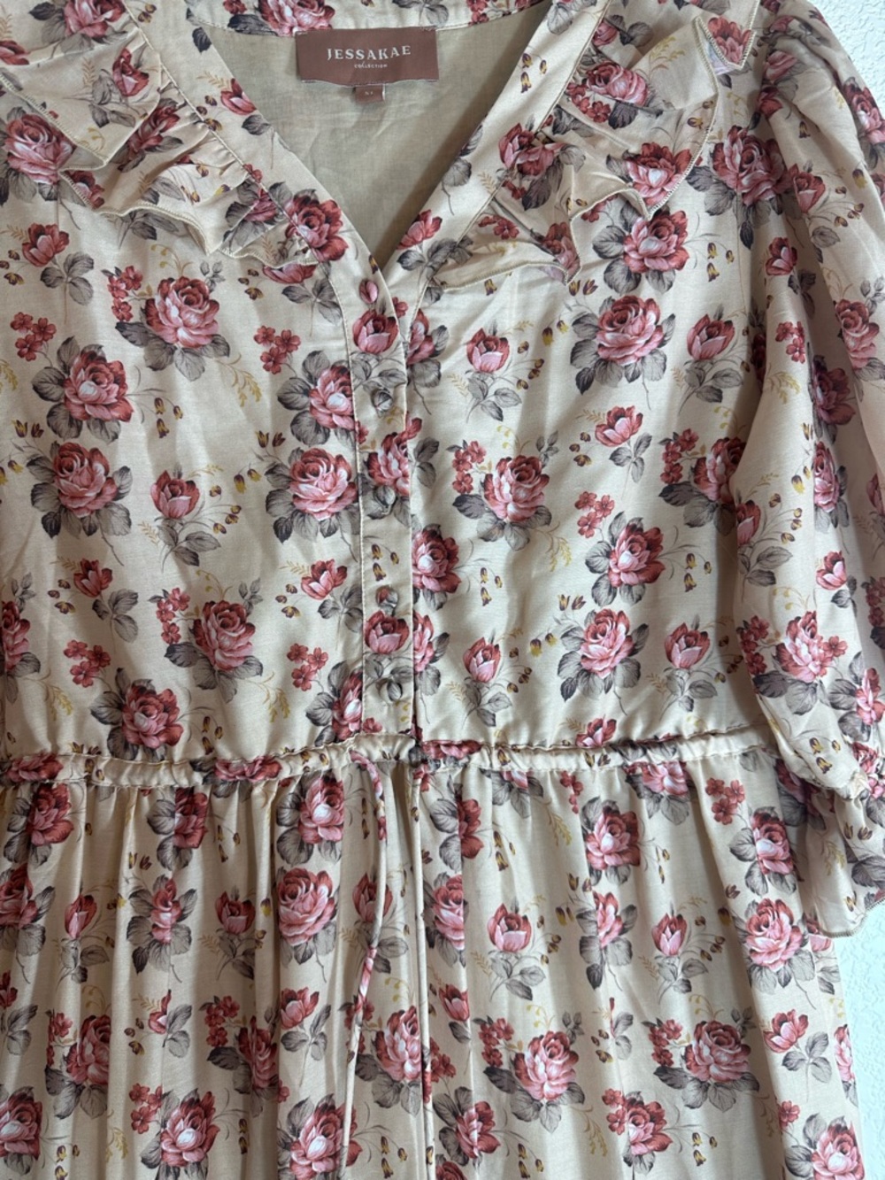 Jessakae Floral Ruffle Maxi Rosalie Dress Size XL - Picture 9 of 11